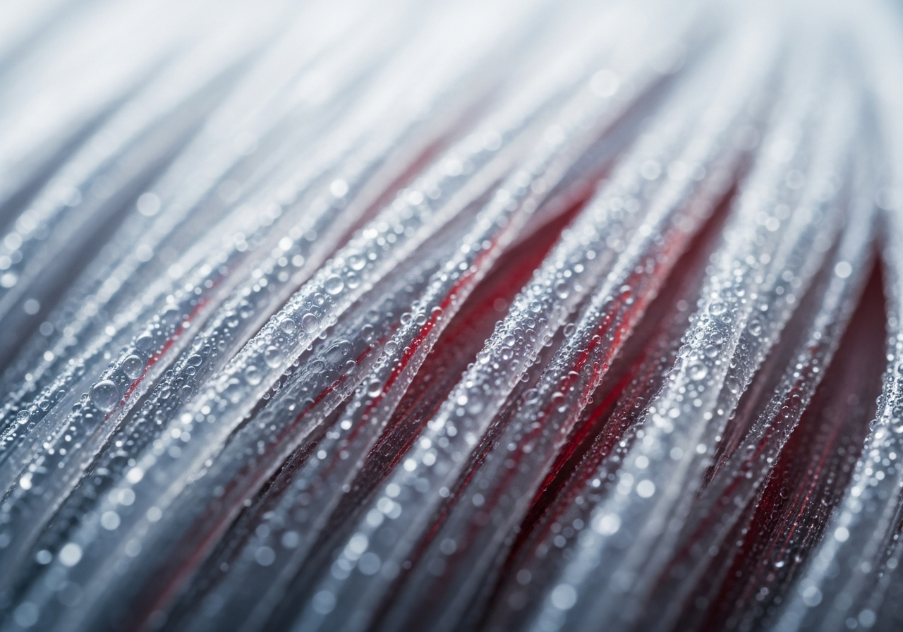 Vue macro de fibres musculaires squelettiques hydratées, illustrant la volumisation cellulaire