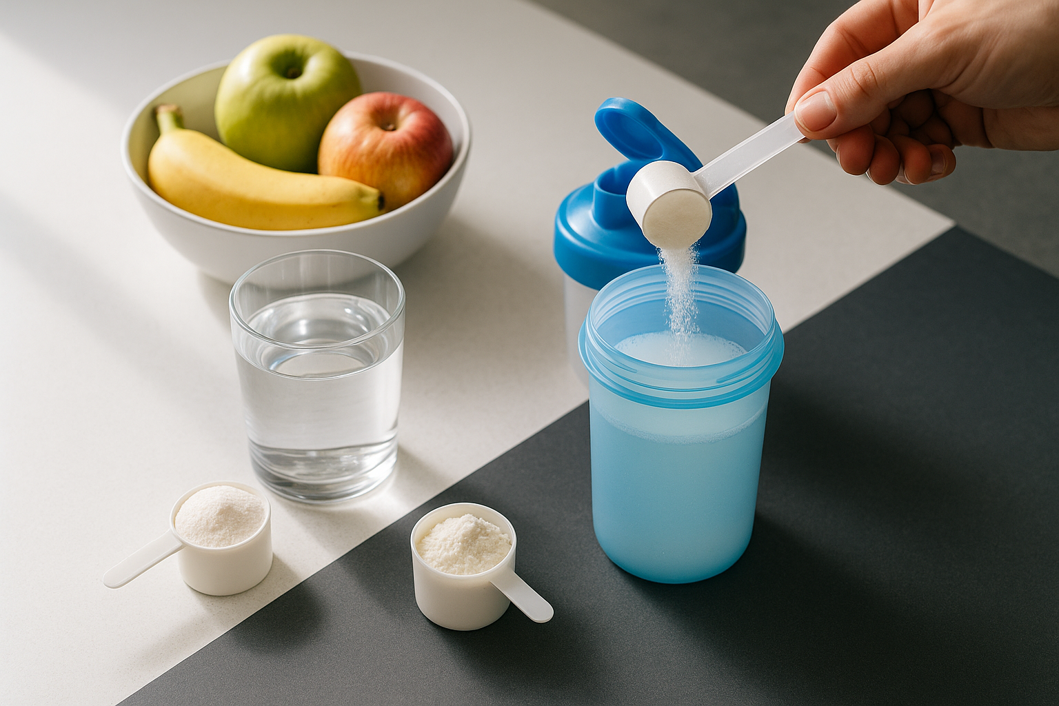 Best timing and mixing: same shake, before training, or separate?