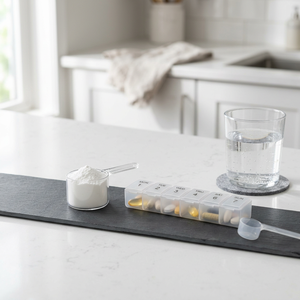 creatine and vitamins together — illustrative photo