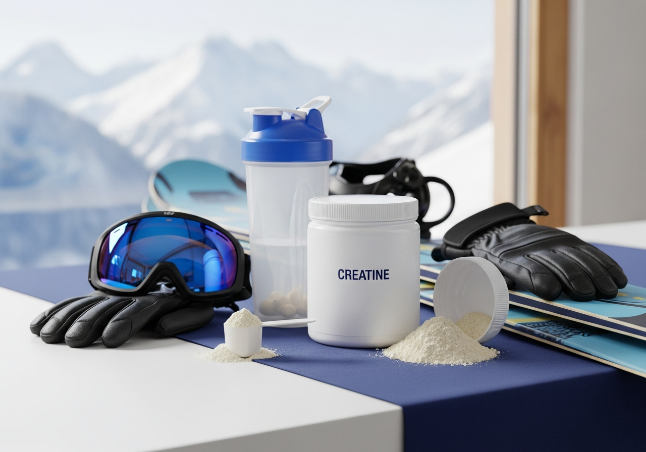 creatine for skiing — illustrative photo