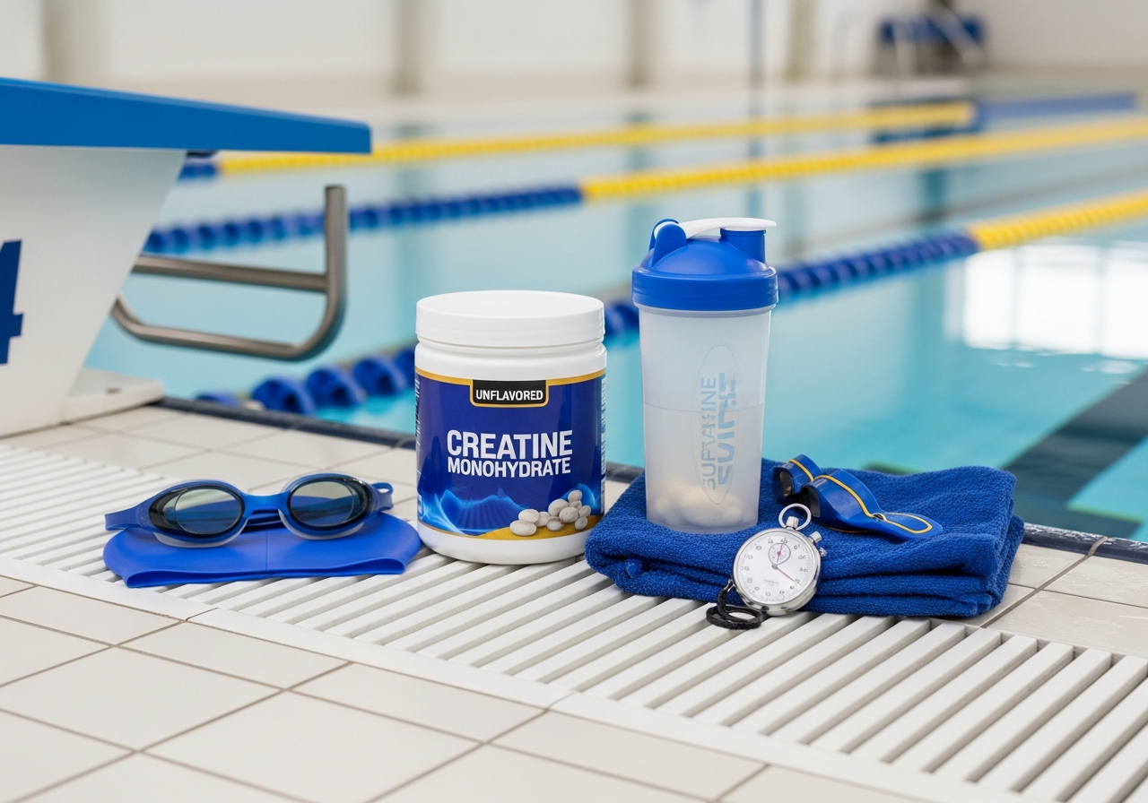 creatine for swimmers — illustrative photo